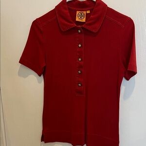 Tory Burch Cherry Red Polo Shirt